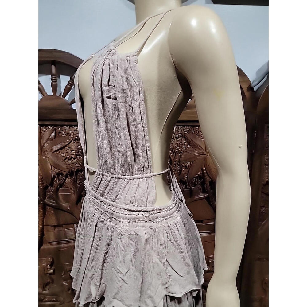 Free People Drop Dead Beauty Size L Lost In A Shell Maxi Dress #CB2 - Picture 7 of 14